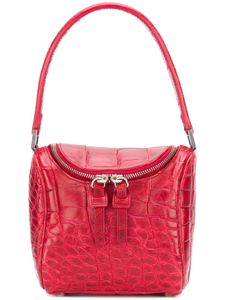 Giorgio Armani Vintage Zip Top Shoulder Bag - Red