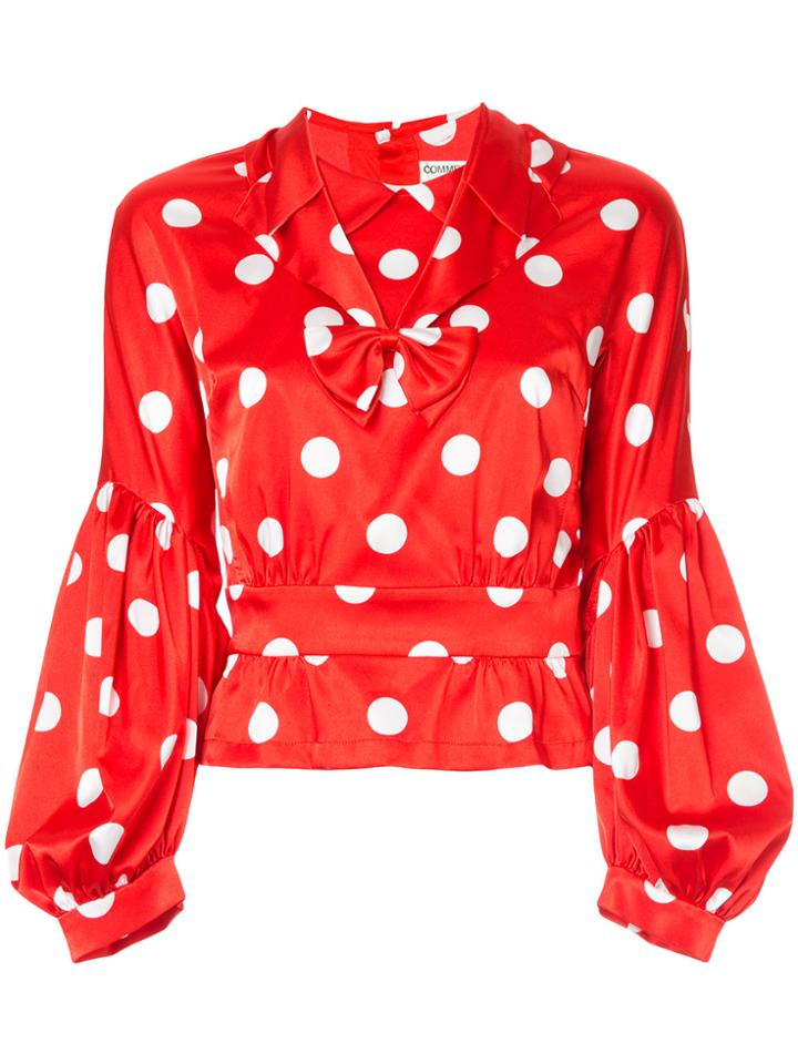 Comme Des Garçons Vintage Polka Dot Blouse - Red