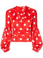 Comme Des Garçons Vintage Polka Dot Blouse - Red