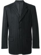 Moschino Vintage Pinstriped Jacket, Men's, Size: 50, Black