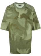 Yeezy Printed Oversized T-shirt, Men's, Size: Medium, Green, Cotton
