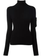 Dorothee Schumacher Arm Pocket Ribbed Pullover, Women's, Size: 1, Black, Polyamide/spandex/elastane/virgin Wool