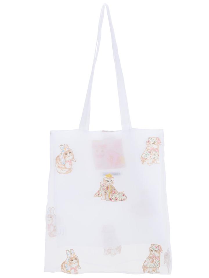 Mikio Sakabe - Cats Tote Bag - Women - Polyester - One Size, White, Polyester