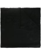 Lace Trim Scarf - Women - Cotton/polyamide/wool - One Size, Black, Cotton/polyamide/wool, P.a.r.o.s.h.