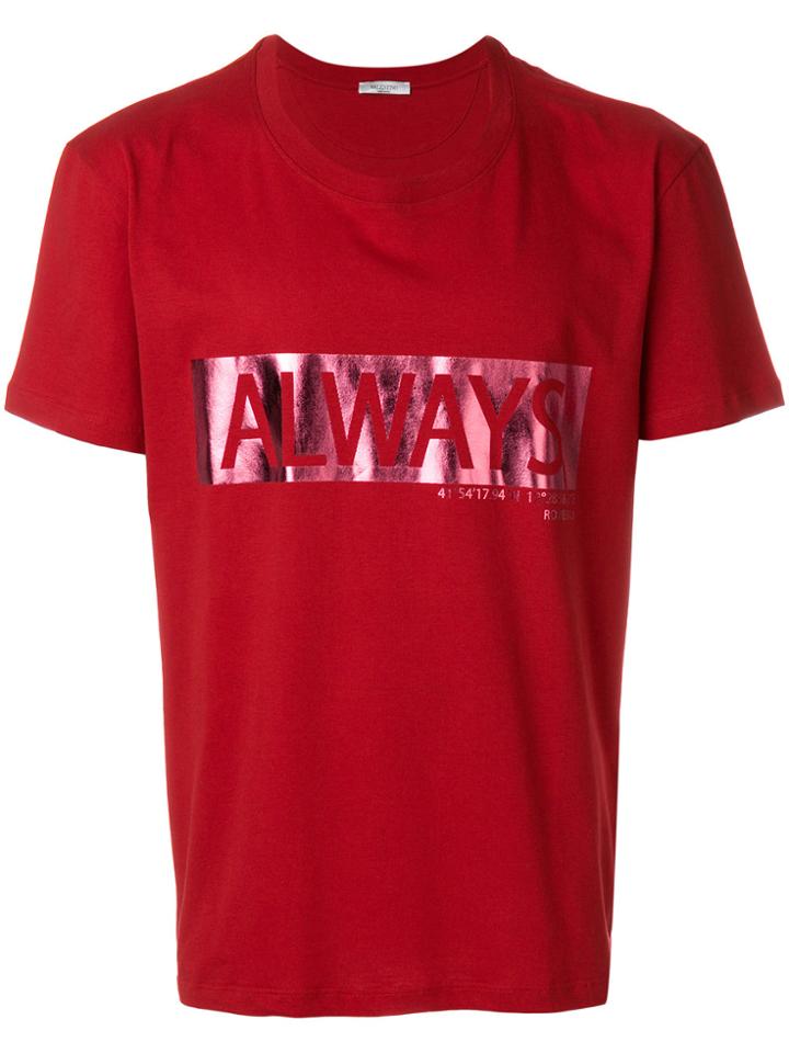 Valentino Always Printed T-shirt - Red