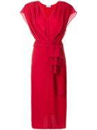 Magda Butrym Tie Waist Diablo Wrap Dress - Red
