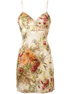 Dolce & Gabbana Vintage Floral Print Mini Dress - Neutrals