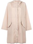 Jil Sander Hooded Parka, Women's, Size: 32, Pink/purple, Polyester