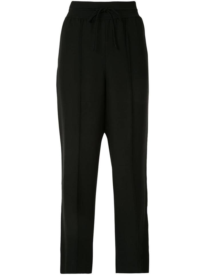 Anteprima Side Stripe Wide Leg Trousers - Black