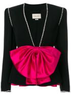 Gucci Crystal Bow Embellished Jacket - Black