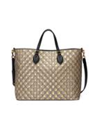 Gucci Gg Supreme Bees Tote - Nude & Neutrals