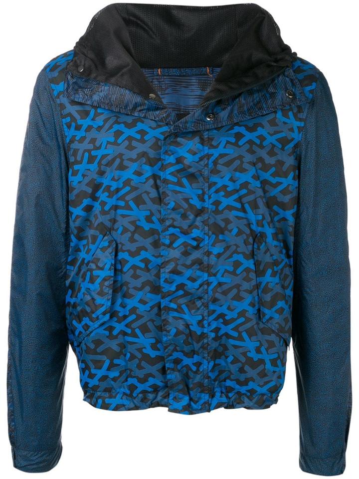 Ermenegildo Zegna Xxx All-over Print Hooded Jacket - Black
