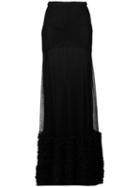 Amen - Lace Maxi Skirt - Women - Nylon/polyamide/spandex/elastane/viscose - 40, Black, Nylon/polyamide/spandex/elastane/viscose