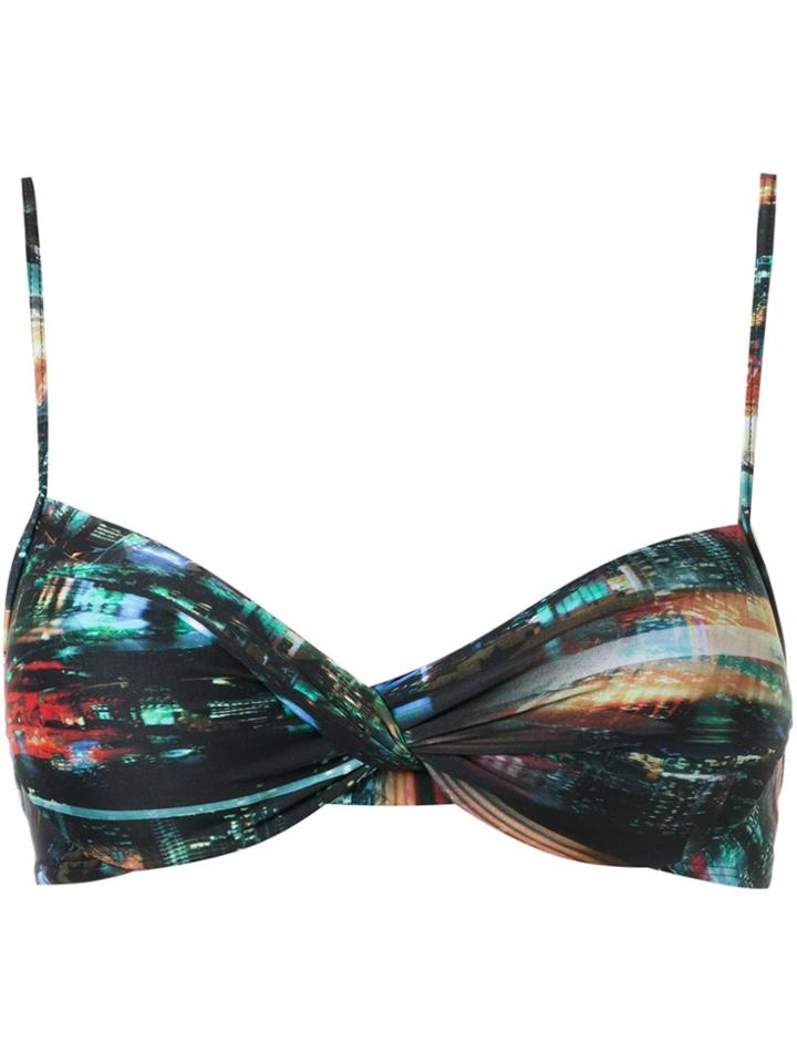 Lygia & Nanny Twist Detail Bikini Top - Multicolour