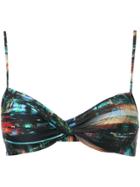 Lygia & Nanny Twist Detail Bikini Top - Multicolour