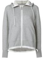 Sacai Zipped Hooded Jacket - Grey