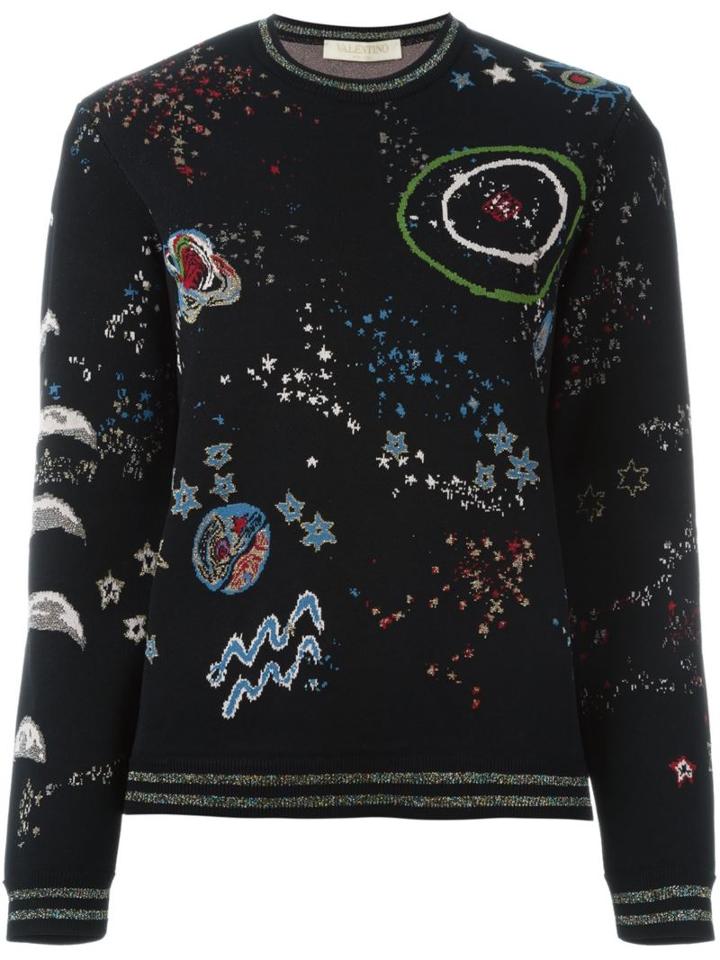 Valentino 'astro Couture' Jumper, Women's, Size: Medium, Black, Polyester/viscose/metallic Fibre