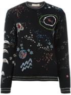 Valentino 'astro Couture' Jumper, Women's, Size: Medium, Black, Polyester/viscose/metallic Fibre
