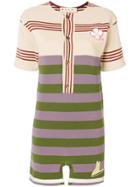 Marni Colourblock Stripe Mini T-shirt Dress - Neutrals