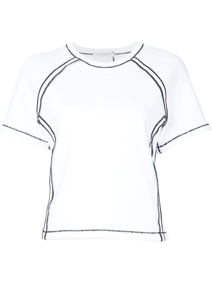 J.w. Anderson Contrast Seam Print T-shirt