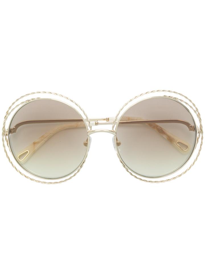 Chloé Eyewear Carlina Torsade Sunglasses - Metallic