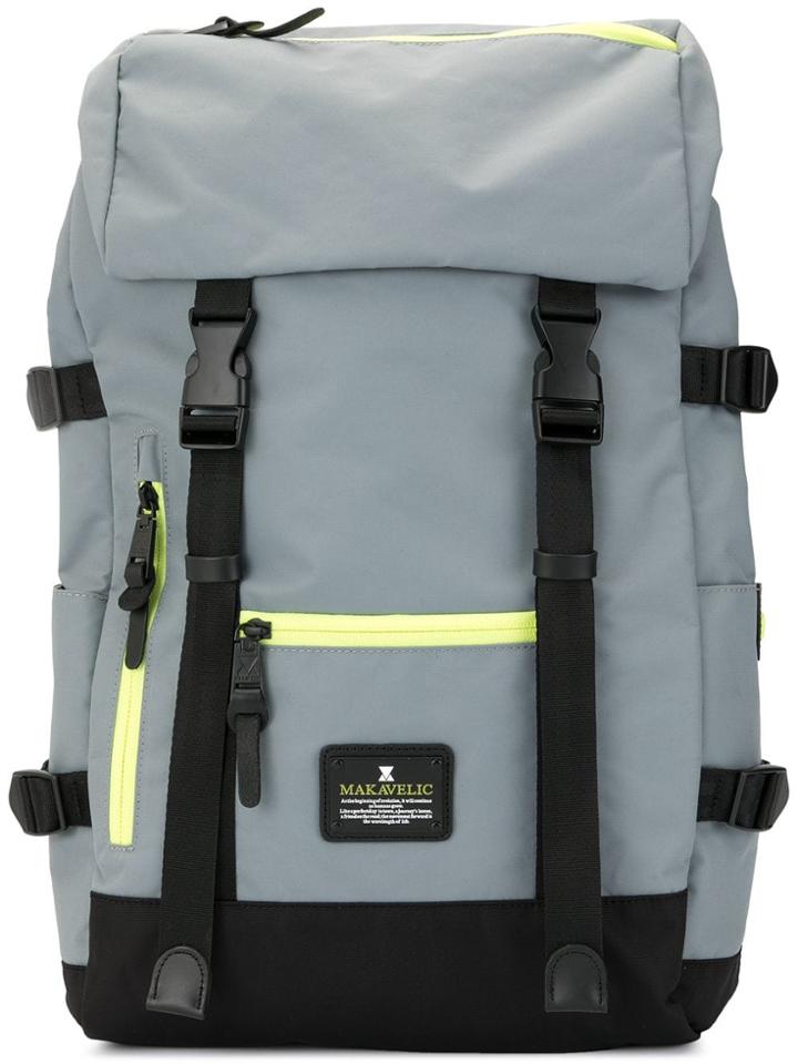 Makavelic Jade Double Buckle Evolution Backpack - Grey