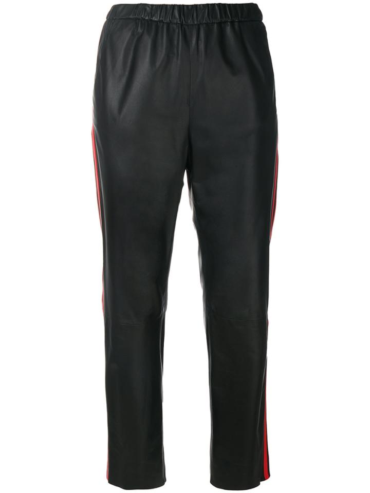 Drome Cropped Side-stripe Trousers - Black