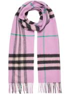 Burberry The Classic Cashmere Scarf In Check - Pink