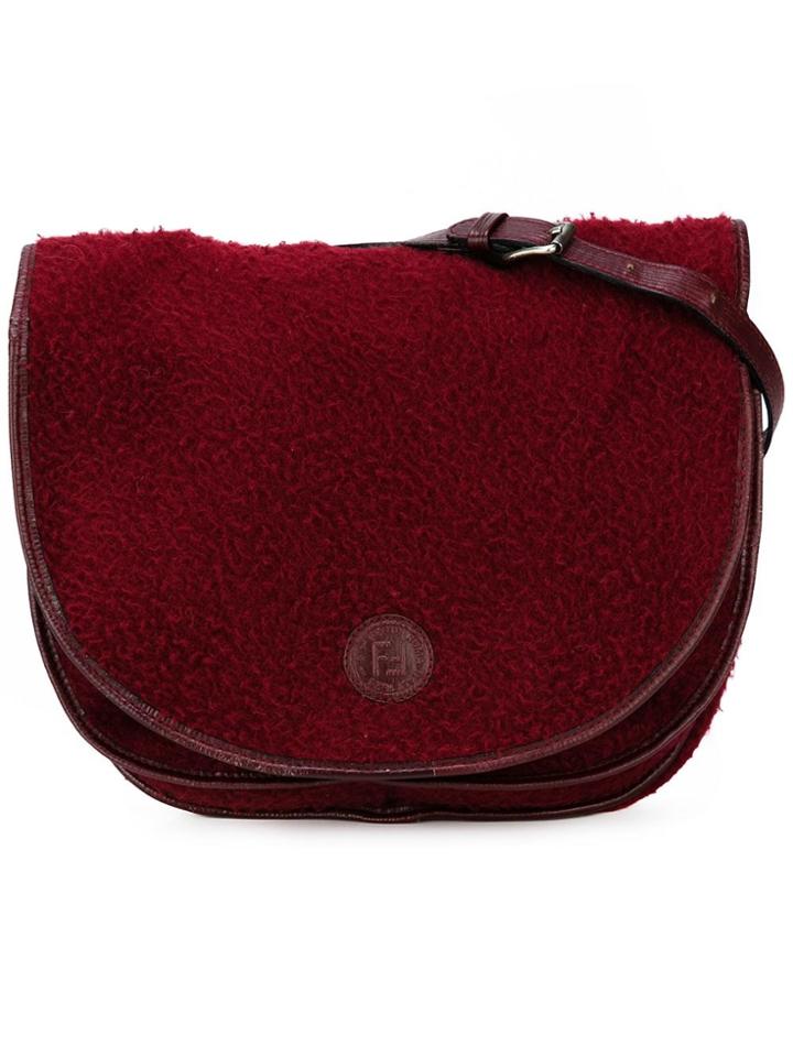 Fendi Vintage Saddle Crossbody Bag - Red