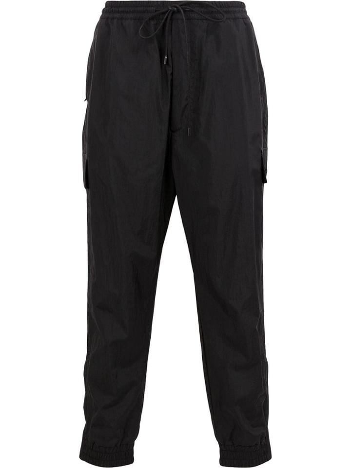 Juun.j Drawstring Tapered Track Trousers - Black