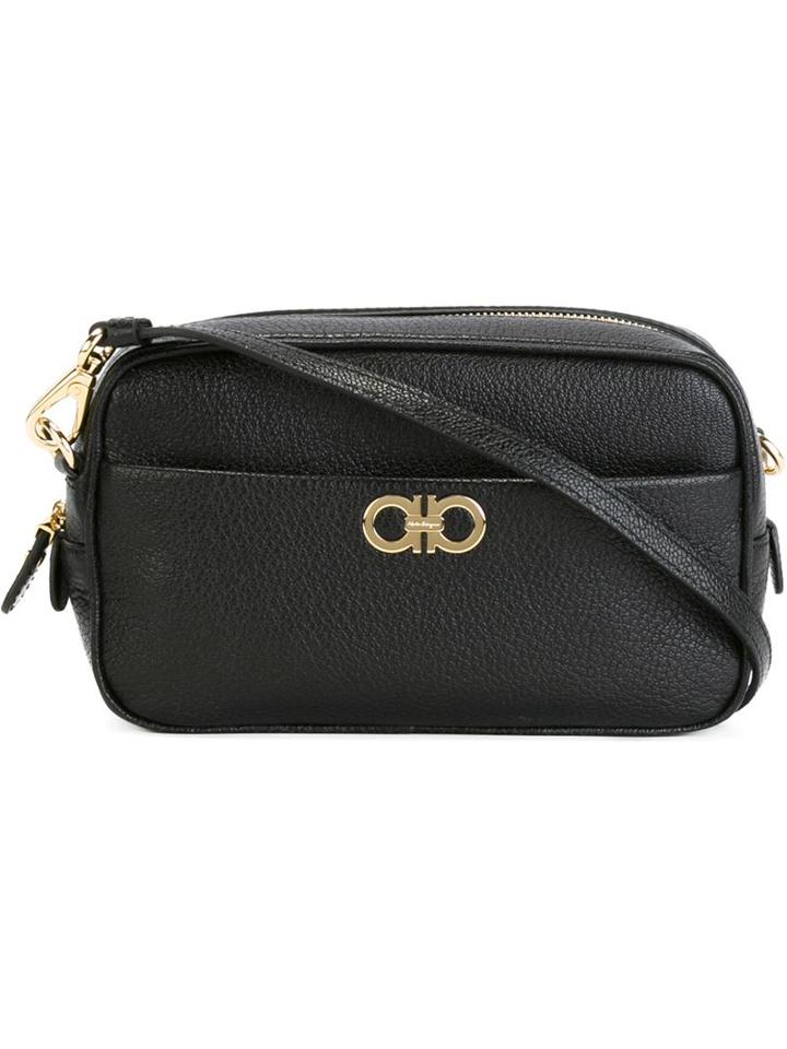 Salvatore Ferragamo Double Gancio Camera Bag, Women's, Black