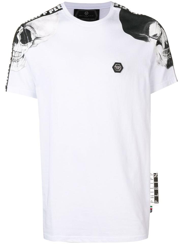 Philipp Plein Printed Sleeve T-shirt - White