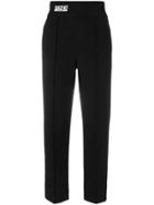 Fendi High Waist Cropped Trousers - Black