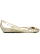 Salvatore Ferragamo Bermuda Ballerinas - Metallic
