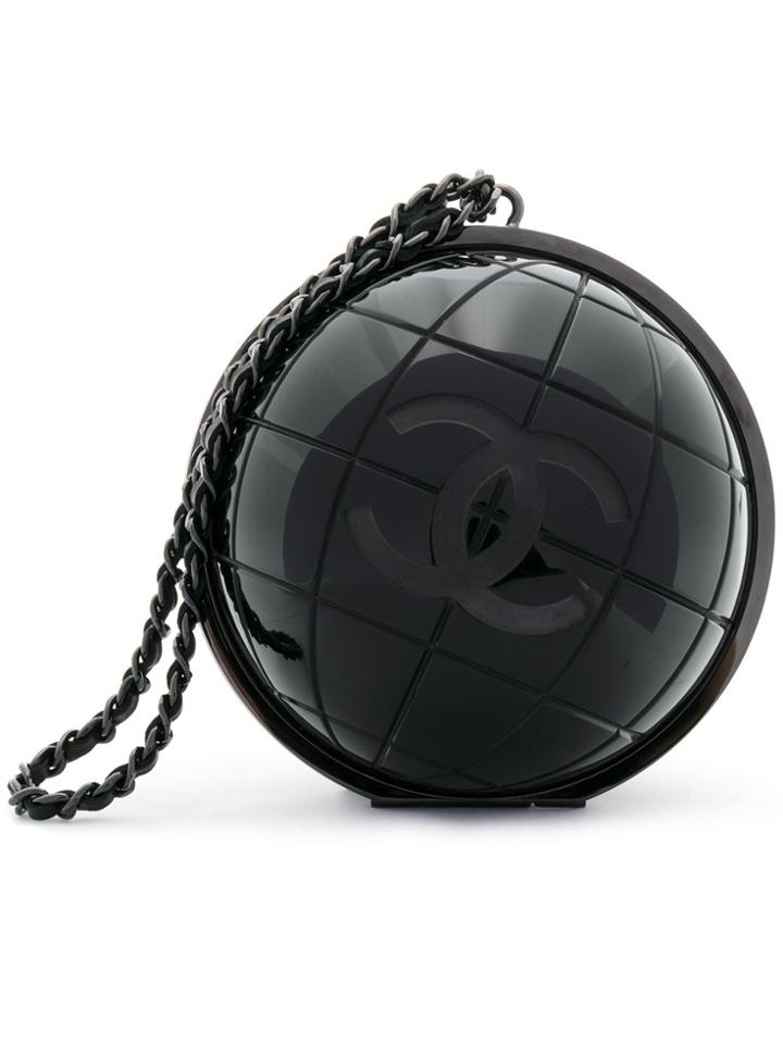 Chanel Vintage Logo Embossed Mini Bag - Black