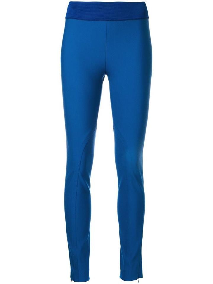 Stella Mccartney Heather Trousers, Women's, Size: 40, Blue, Cotton/polyamide/spandex/elastane