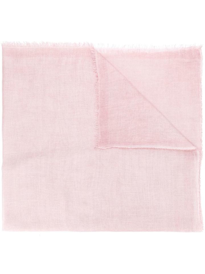 Faliero Sarti Diamond Frayed Edge Scarf - Pink
