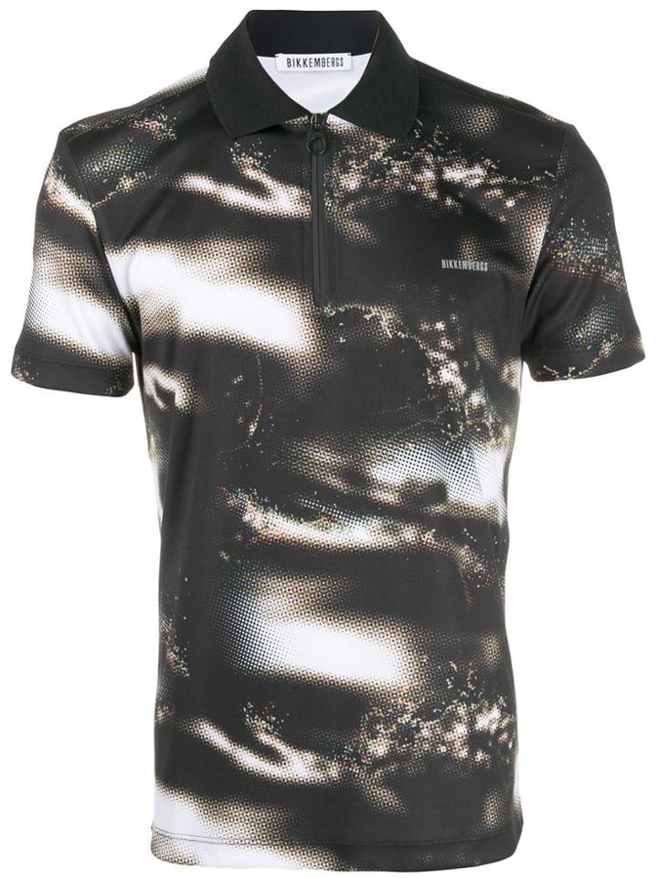 Dirk Bikkembergs Graphic Print Polo Shirt - Black