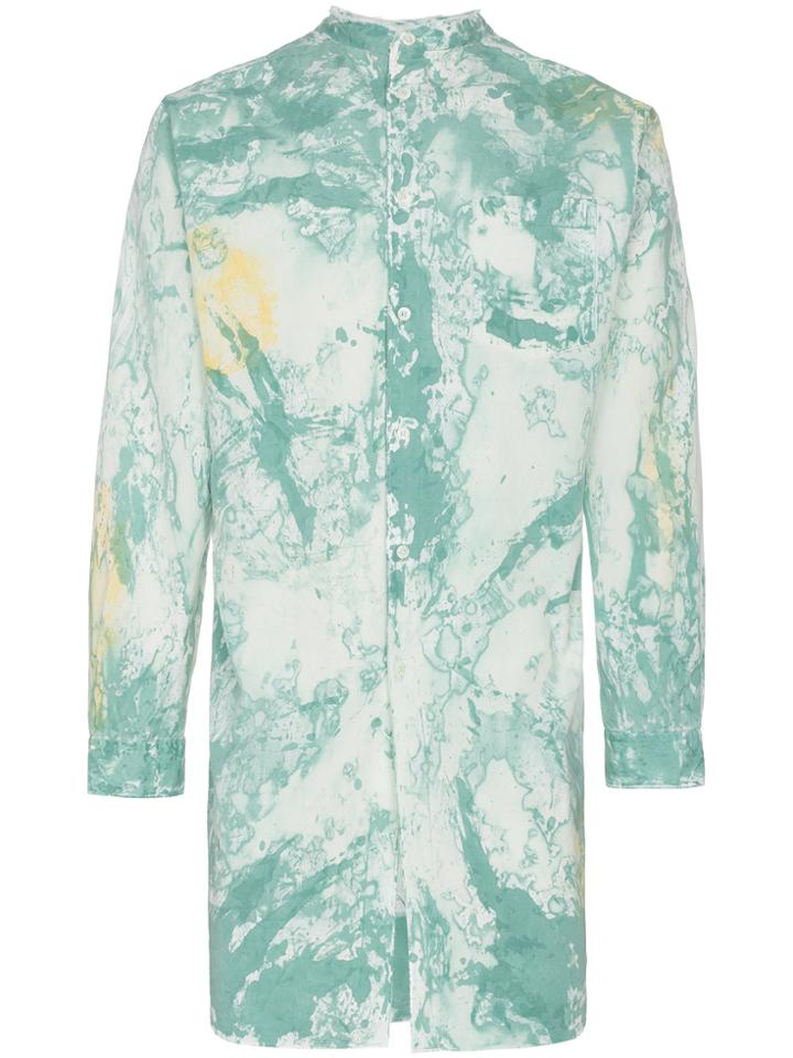Comme Des Garçons Homme Plus Tie Dye Treated Shirt - Green