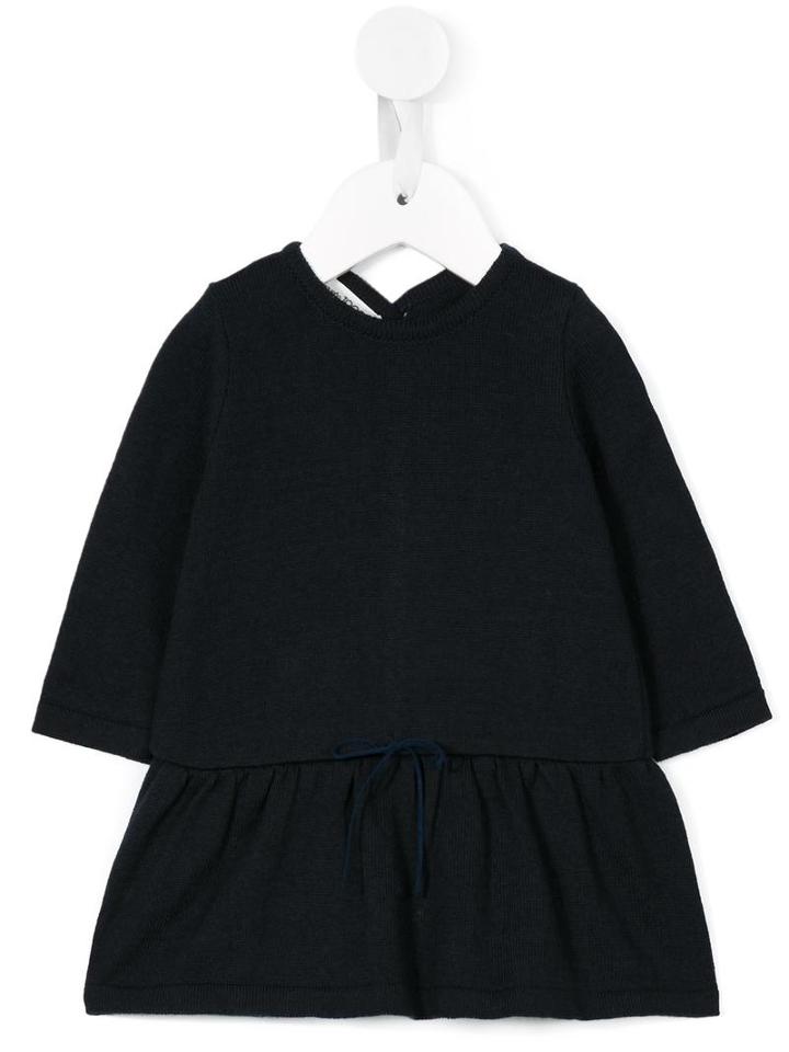 Pèqueno Tocon - Pleated Hem Dress - Kids - Cotton/wool - 0-3 Mth, Blue