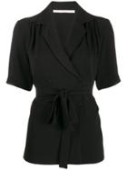Emilia Wickstead Double-breasted Wrap Blouse - Black
