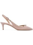 Valentino Slingback Rockstud Pumps - Pink & Purple