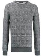 Ermenegildo Zegna Checked Jumper - Grey