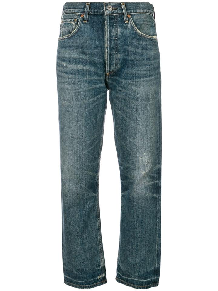 Citizens Of Humanity Cropped Straight Jeans - Blue