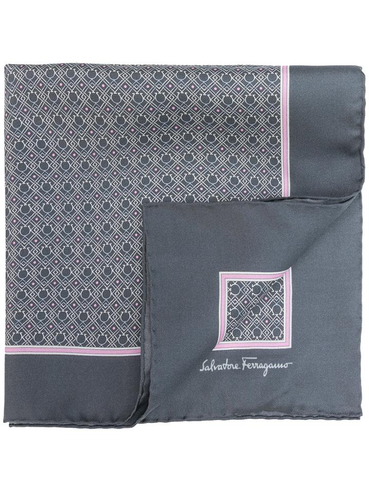 Salvatore Ferragamo Small Square Scarf - Grey