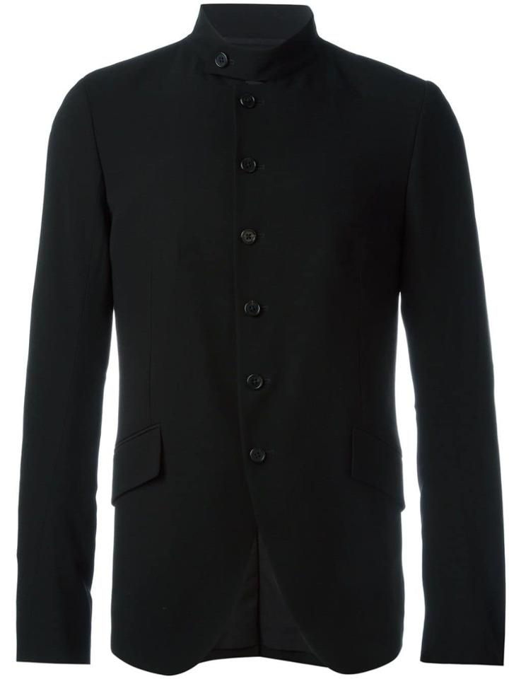 Ann Demeulemeester Band Collar Blazer - Black