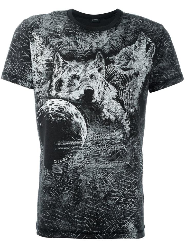 Diesel 't-diego-dh' T-shirt, Men's, Size: Small, Black, Cotton/polyester