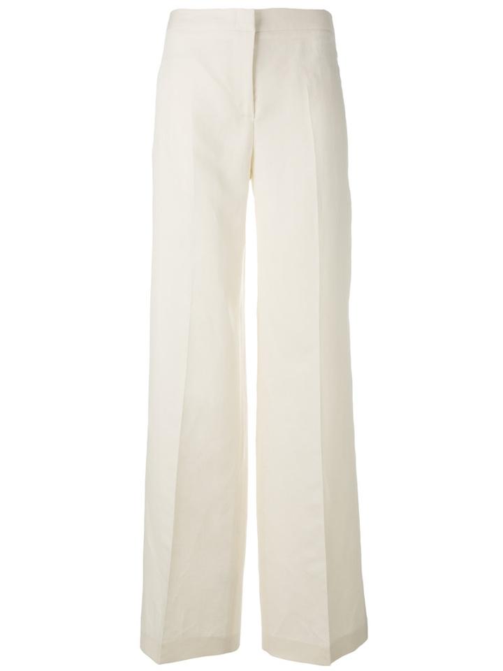Tonello Wide Leg Trousers, Women's, Size: 40, White, Linen/flax/cupro/virgin Wool