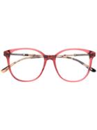 Bottega Veneta Eyewear Square Frame Glasses - Pink & Purple
