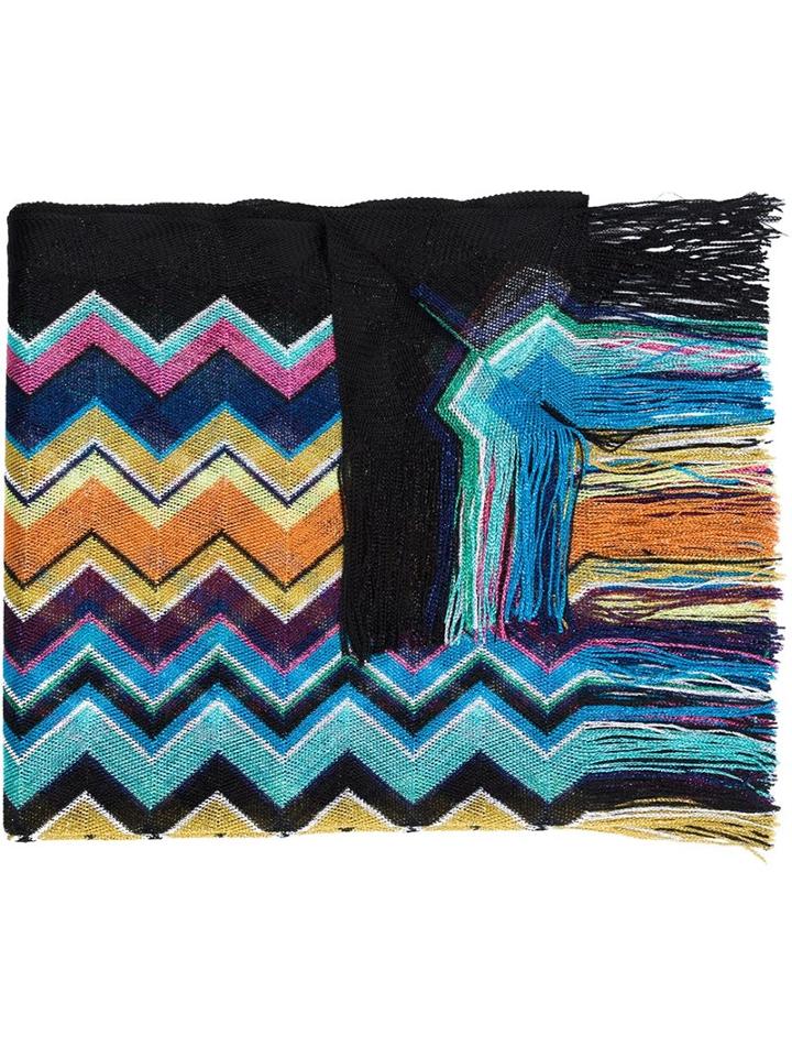 Missoni Zig Zag Knit Scarf, Women's, Polyimide/polyester/viscose